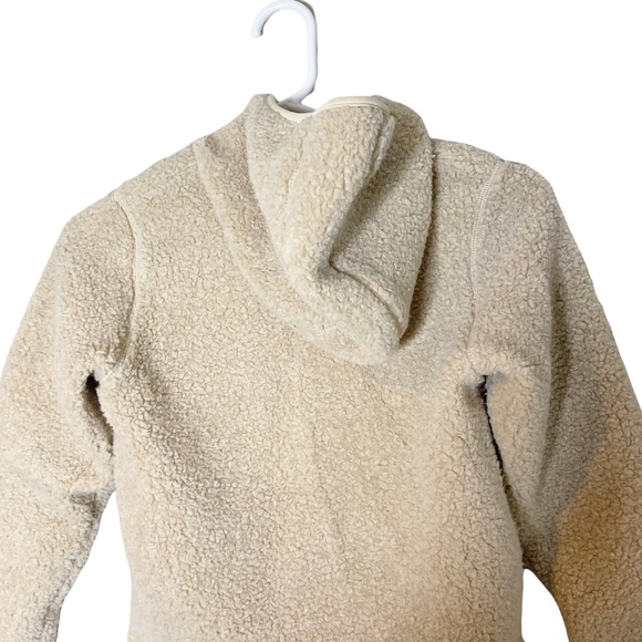 H&M Girls Sherpa Fleece Hooded 1/4 Zip Pullover Jacket - Picture 6 of 10